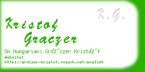 kristof graczer business card